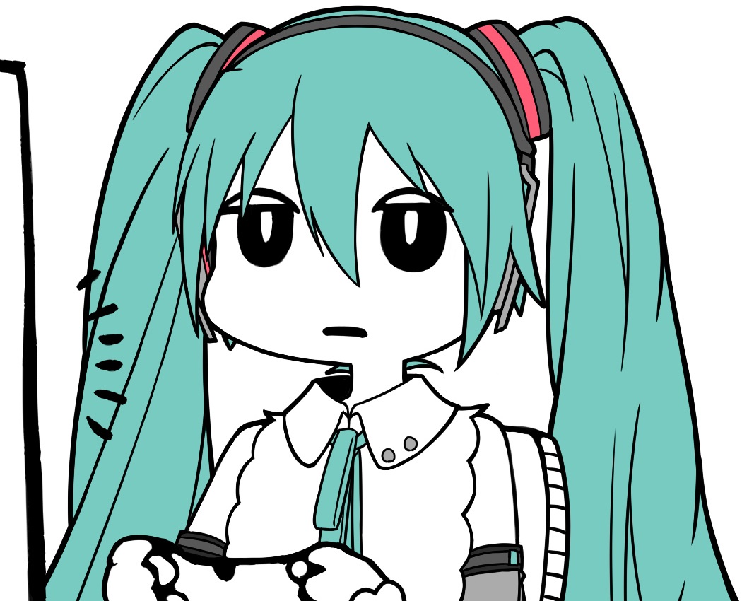 1girl, akari_ga_yatte_kitazo_(vocaloid), aqua_hair, aqua_neckwear, bare_shoulders, chair, commentary, controller