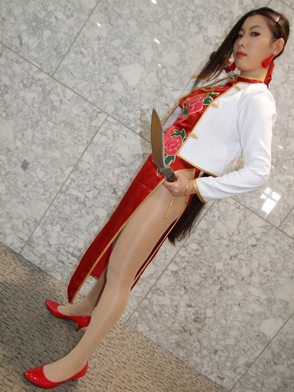 akoda_yae, asian, black_lagoon, chinadress, cosplay, female, girl, kukri_knives