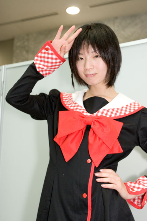bow, cosplay, final_approach, moriya_miki, school_uniform