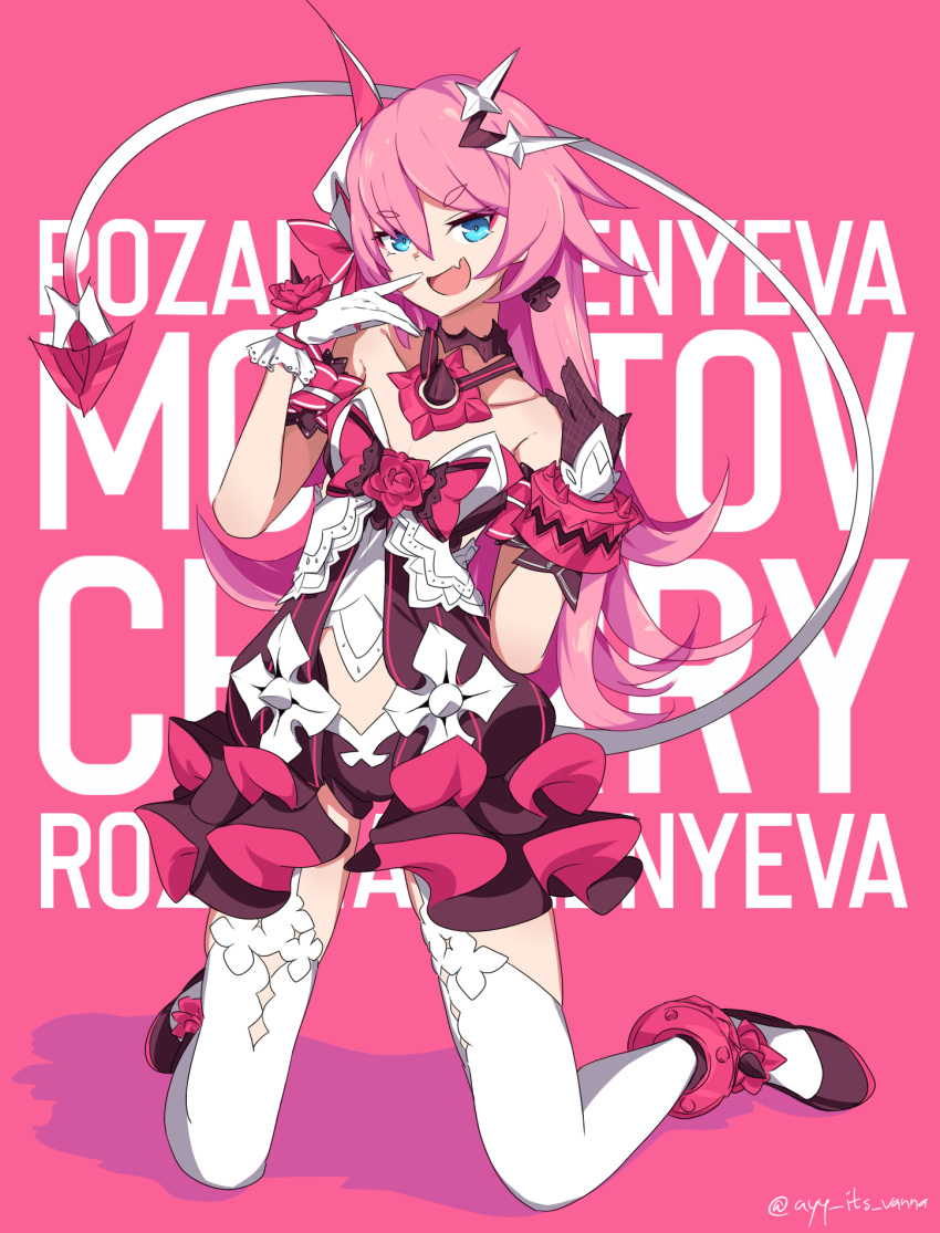 blue_eyes, character_name, fang, gloves, highres, honkai_(series), honkai_impact_3rd, pink_hair