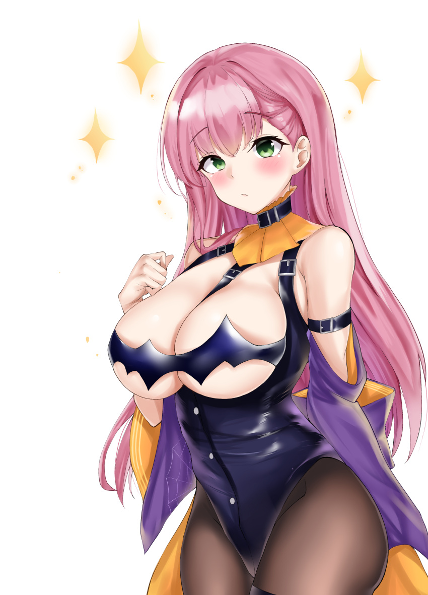 1girl, absurdres, arm_strap, azur_lane, bare_shoulders, black_leotard, breastless_clothes, breasts