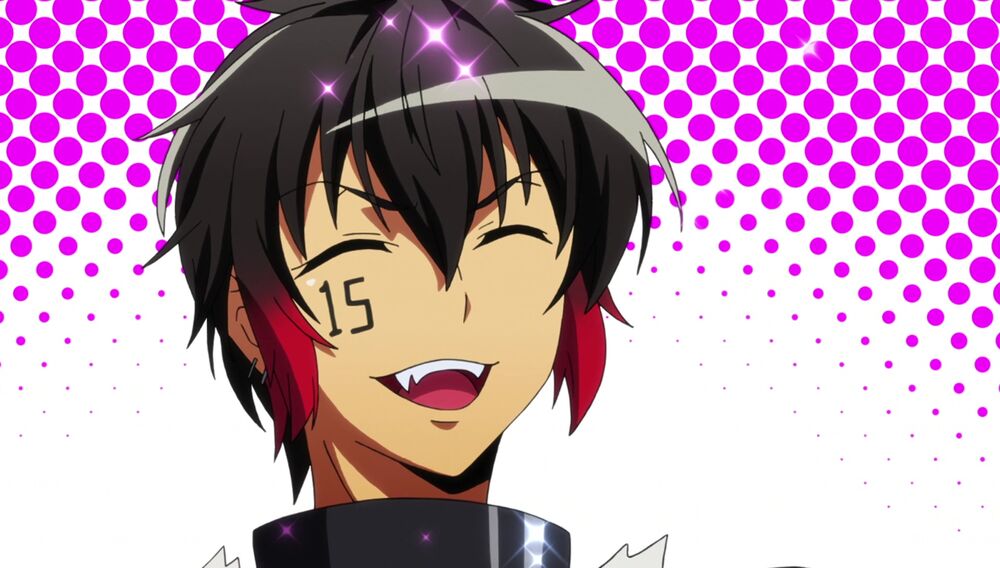1boy, black_hair, green_eye, heterochromia, jyugo, jyugo_(nanbaka), male, nanbaka