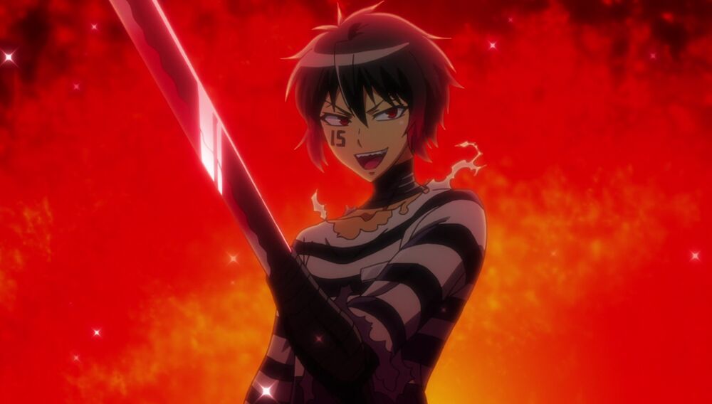 1boy, black_hair, green_eye, heterochromia, jyugo, jyugo_(nanbaka), male, nanbaka