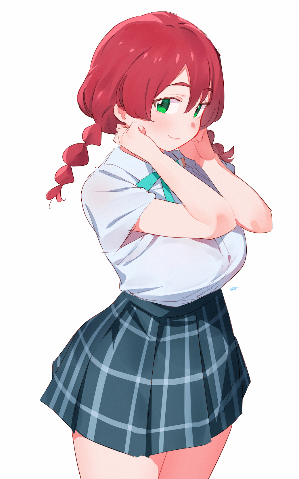 braid, breasts, emma_verde, highres, large_breasts, love_live!, love_live!_nijigasaki_high_school_idol_club, nijigasaki_academy_uniform