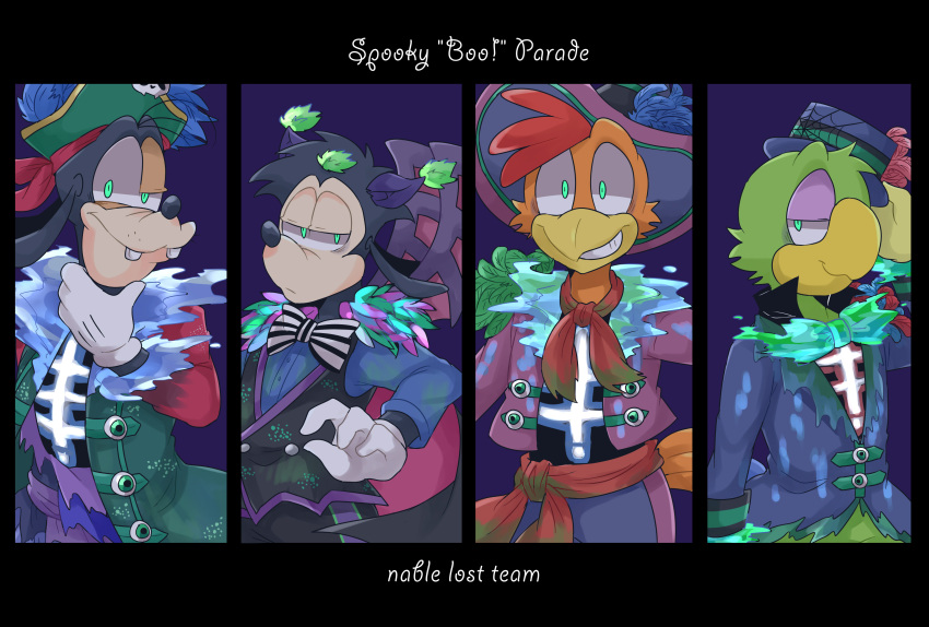 4boys, absurdres, animal, bird, bow, bowtie, chicken, disney