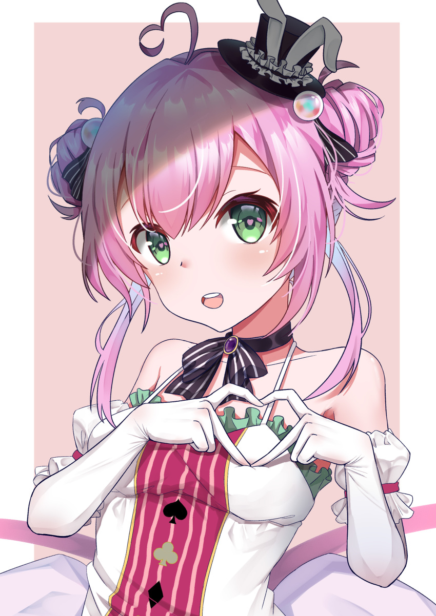1girl, absurdres, ctrl+z, hair_ornament, heart, heart_hands, highres, hololive