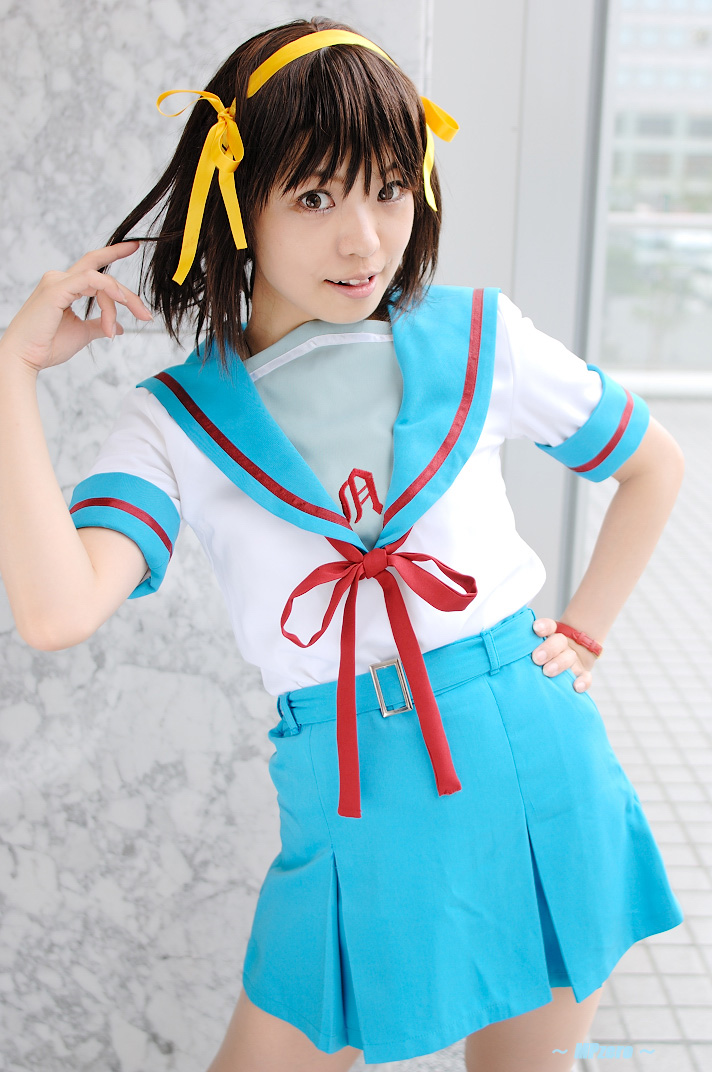 cosplay, hair_ribbons, hairband, sailor_uniform, school_uniform, suzumiya_haruhi, suzumiya_haruhi_no_yuuutsu, tsukimiya_usagi