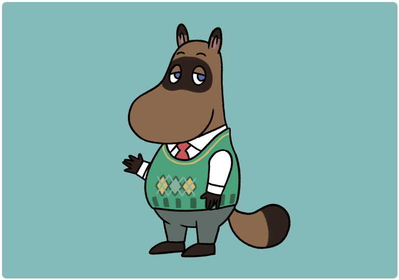 1boy, animal_crossing, animal_ears, aqua_background, blue_eyes, border, collared_shirt, commentary_request