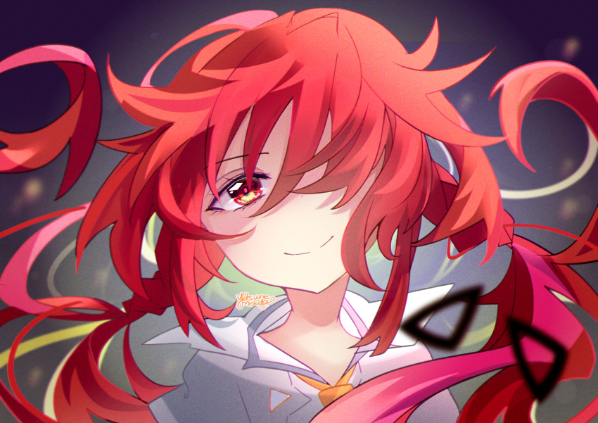 1girl, braid, collared_shirt, hair_ornament, hair_over_one_eye, hairclip, highres, long_hair