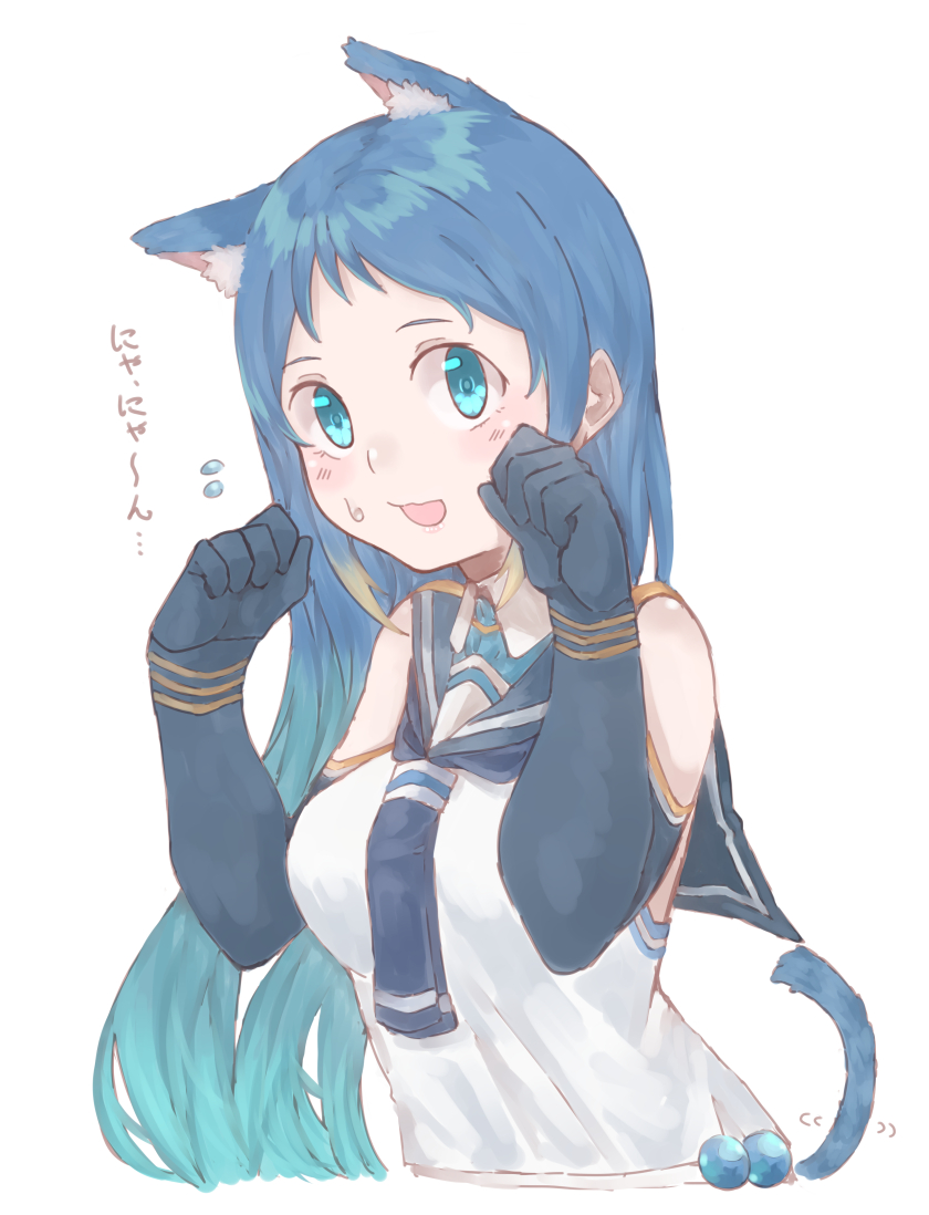 1girl, animal_ear_fluff, animal_ears, az_toride, bangs, black_gloves, black_neckwear, black_sailor_collar