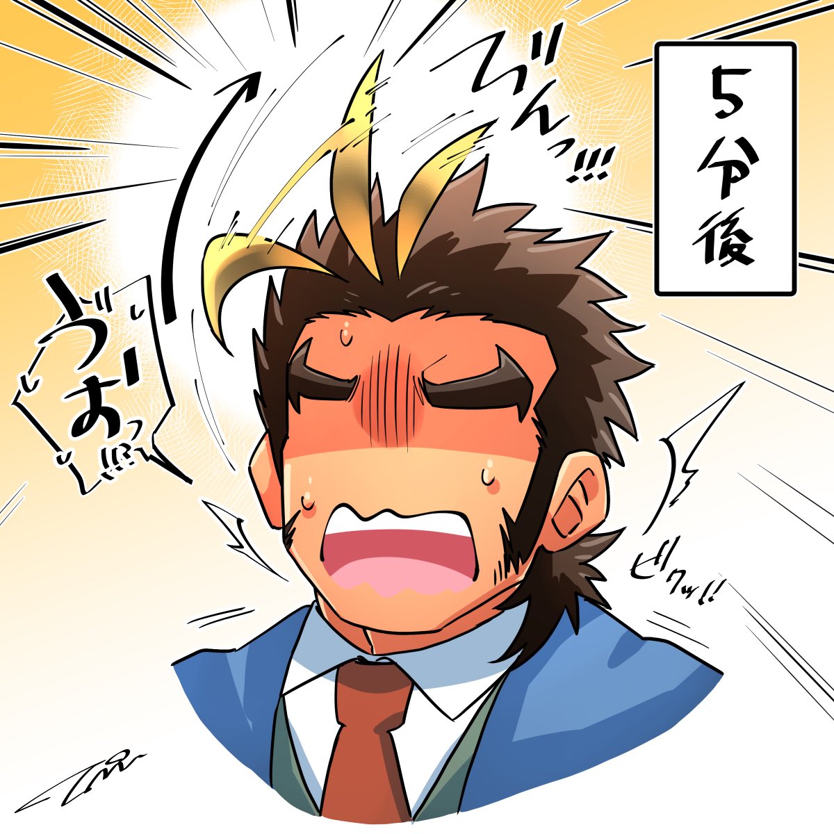 1boy, bara, black_hair, blush, close-up, coat, cropped_torso, face