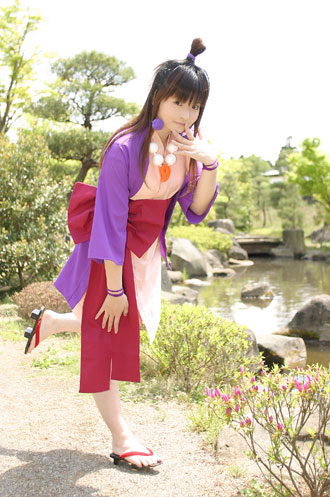 ace_attorney, ayasato_mayoi, cosplay, geta, mizuhara_arisa, sandals
