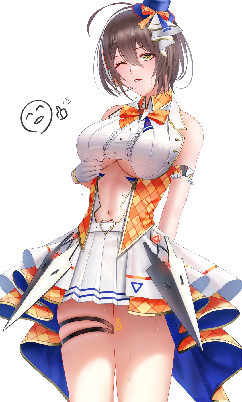 1girl, absurdres, ahoge, arm_strap, azur_lane, baltimore_(azur_lane), baltimore_(muse)_(azur_lane), bangs