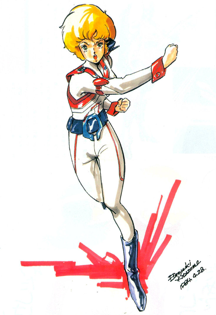 1980s_(style), 1984_(year), 1girl, angry, artist_name, atac, belt, blonde_hair
