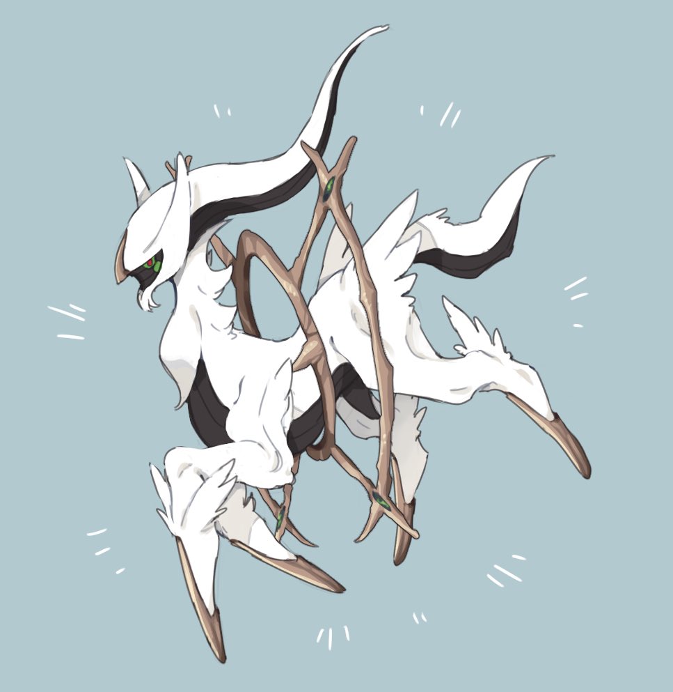 angel_(sunnyknights), arceus, closed_mouth, commentary, emphasis_lines, english_commentary, full_body, gen_4_pokemon