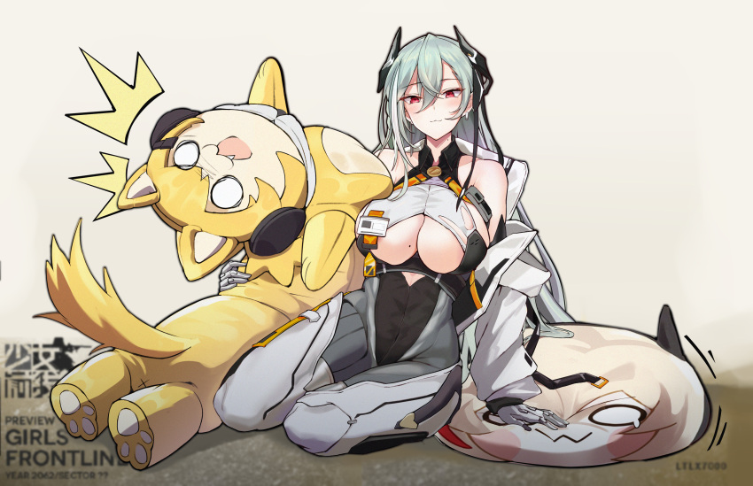 1girl, absurdres, breasts, changpan_hutao, clothing_cutout, girls_frontline, highres, huge_filesize
