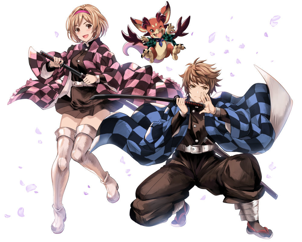 1boy, 1girl, bangs, belt, black_pants, blonde_hair, blush, boots