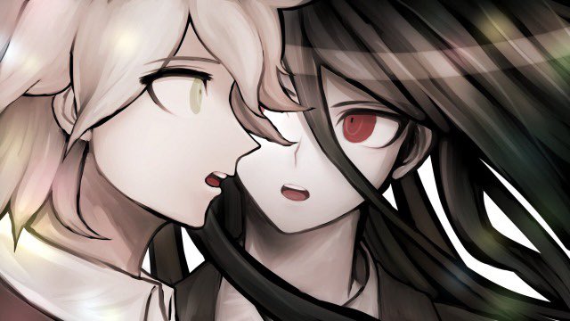 2boys, black_hair, collared_shirt, dangan_ronpa, dangan_ronpa_3, derivative_work, grey_eyes, hair_between_eyes