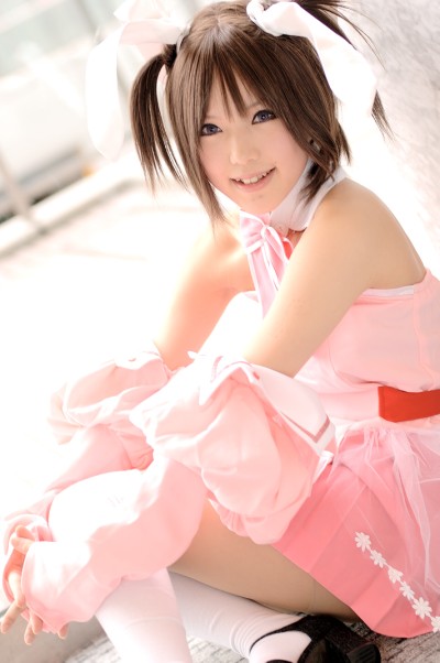 apron, cosplay, hair_ribbons, hinomori_mina, kipi-san, lace, photo, pia_carrot
