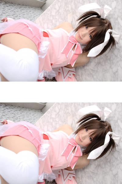 apron, cosplay, hair_ribbons, hinomori_mina, kipi-san, lace, photo, pia_carrot