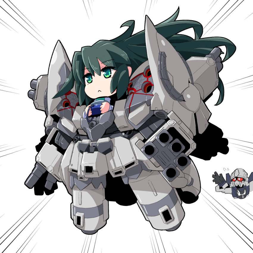1girl, bangs, chibi, controller, crying, emphasis_lines, eyebrows_visible_through_hair, floating