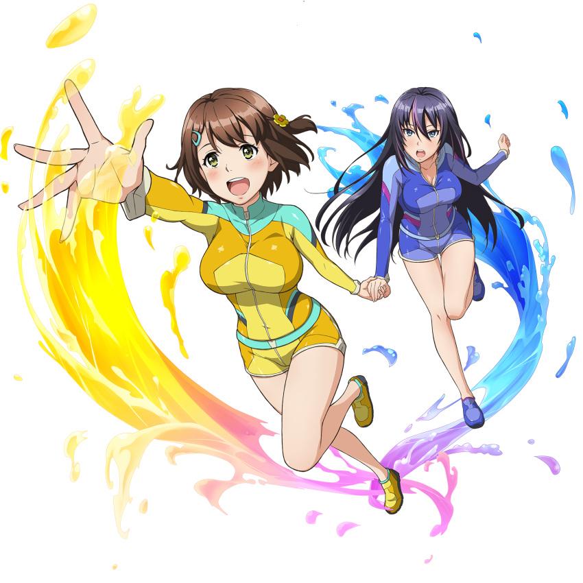aoi_misa, highres, kandagawa_jet_girls, megami, namiki_rin, naruko_hanaharu, official_art