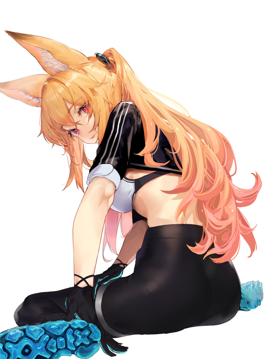 1girl, absurdres, animal_ears, artist_request, blonde_hair, dungeon_and_fighter, fox_ears, highres