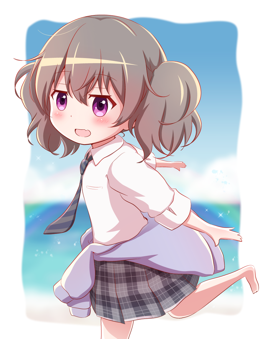 1girl, bangs, blurry, blurry_background, blush, cardigan, cardigan_around_waist, clothes_around_waist