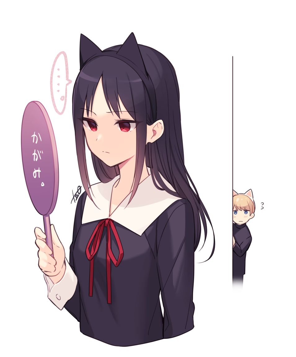 ..., 1girl, animal_ears, bangs, black_dress, blonde_hair, blue_eyes, breasts