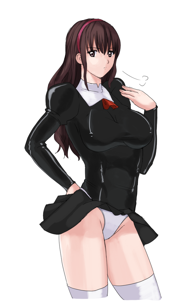 1girl, 78_(tky8), agent_aika, aika_(series), black_delmo, black_jacket, black_skirt, breasts