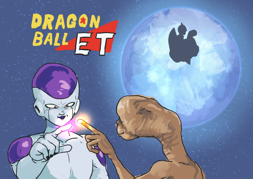 2boys, absurdres, chanta_(ayatakaoisii), crossover, dragon_ball, dragon_ball_z, e.t., et