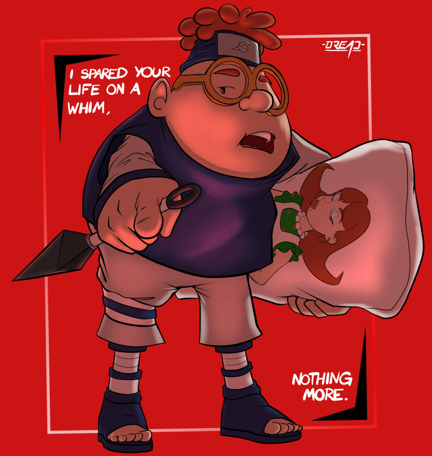 1boy, absurdres, black_eyes, brown_hair, carl_wheezer, commission, cosplay, dakimakura_(object)