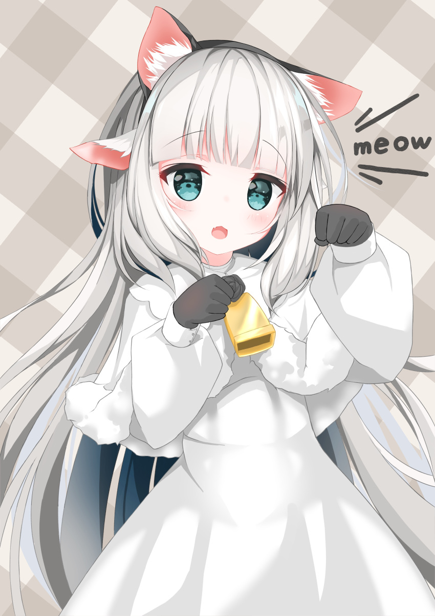 .live, 1girl, absurdres, animal_ears, blue_eyes, cat_ears, commentary_request, cure_nashi