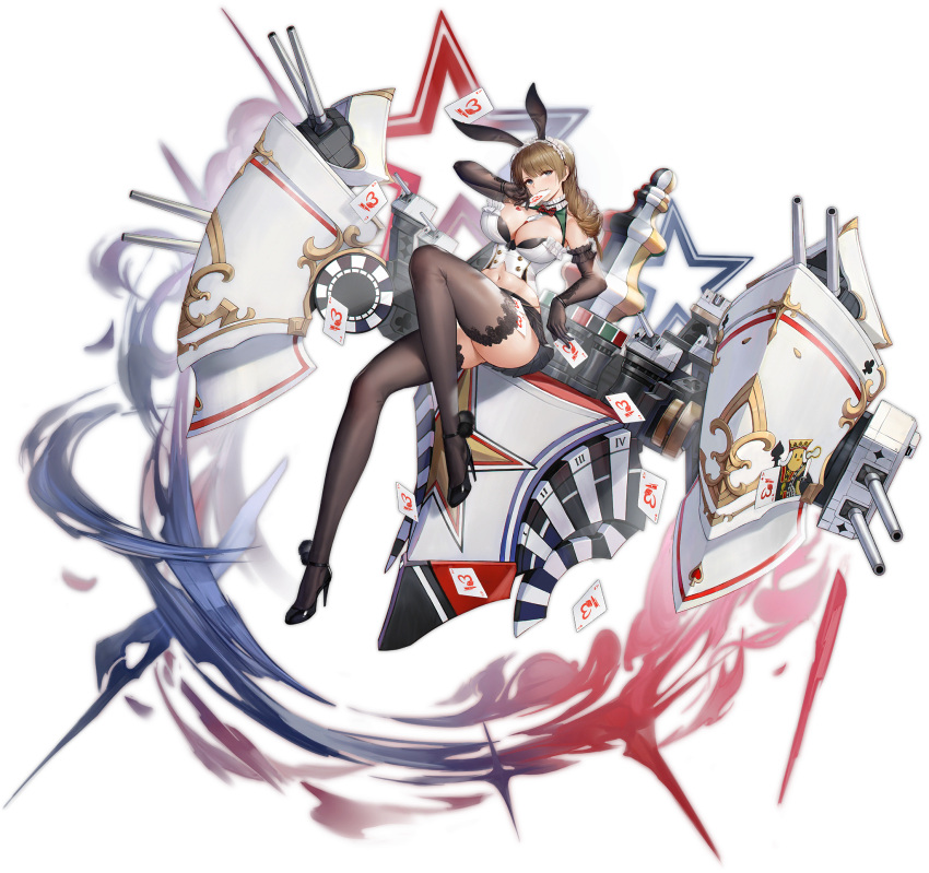 1girl, artist_request, azur_lane, breasts, brown_hair, dead_or_alive, dead_or_alive_xtreme, highres