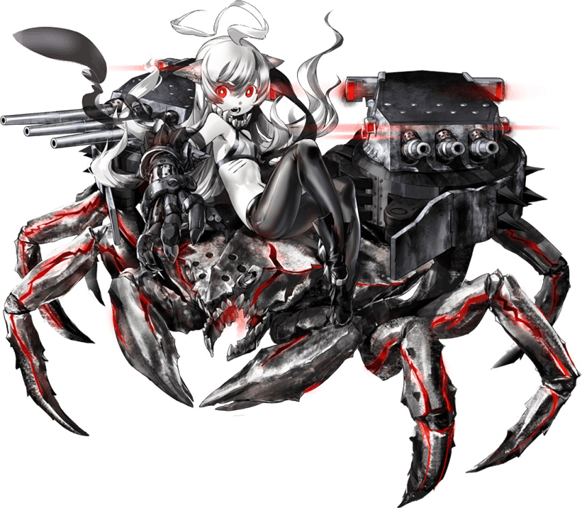 1girl, abyssal_ship, full_body, kantai_collection, new_battleship_princess, official_art, solo, transparent_background