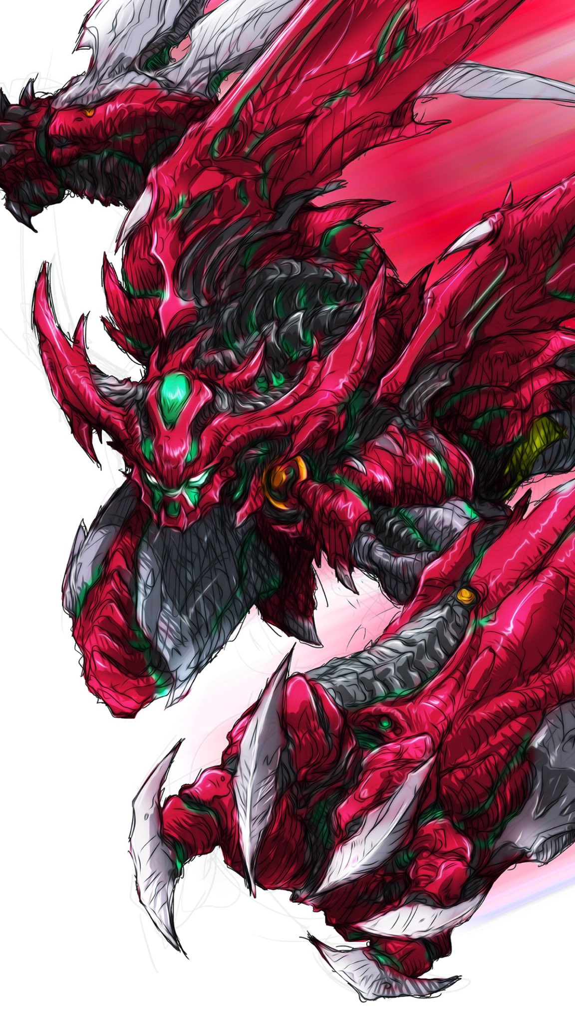 alien, arm_blade, axe, biomechanical, cape, claws, clenched_hand, fingernails