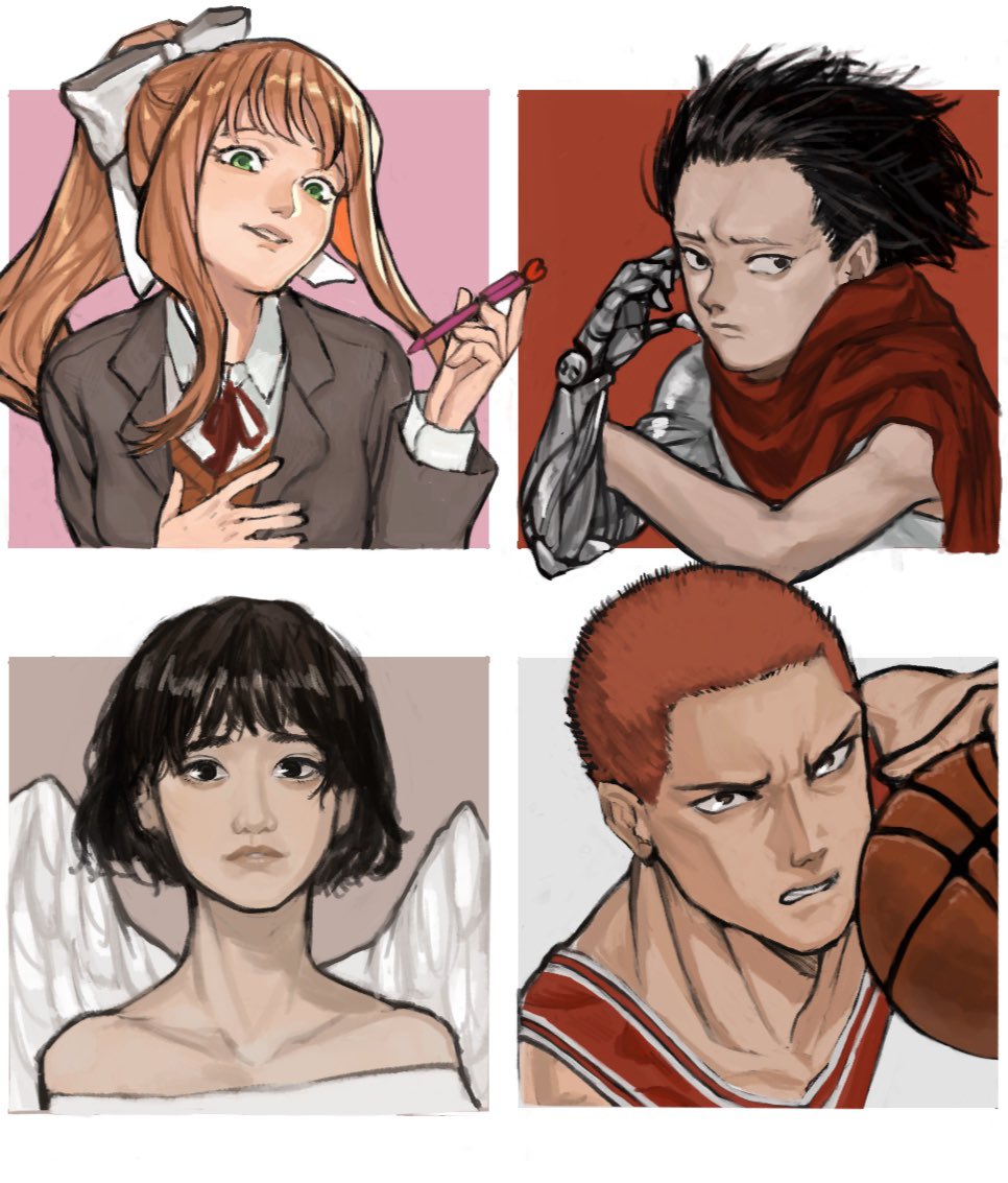 akira, bangs, basketball, basketball_uniform, black_eyes, black_hair, bob_cut, bow