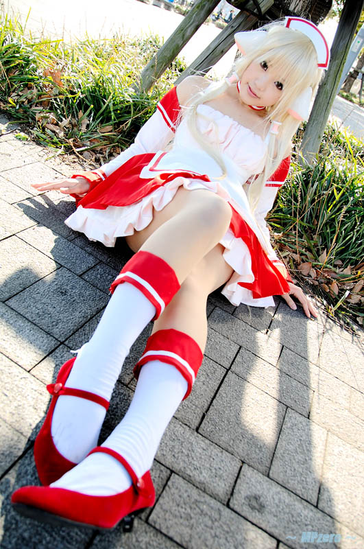 apron, chii, chobits, cosplay, kipi-san, persocom, photo, socks