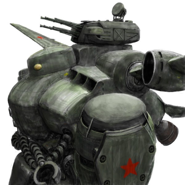 1other, adapted_costume, crossed_arms, jet_engine, mecha, mechazawa_shin'ichi, robot, sakigake!!_cromartie_koukou