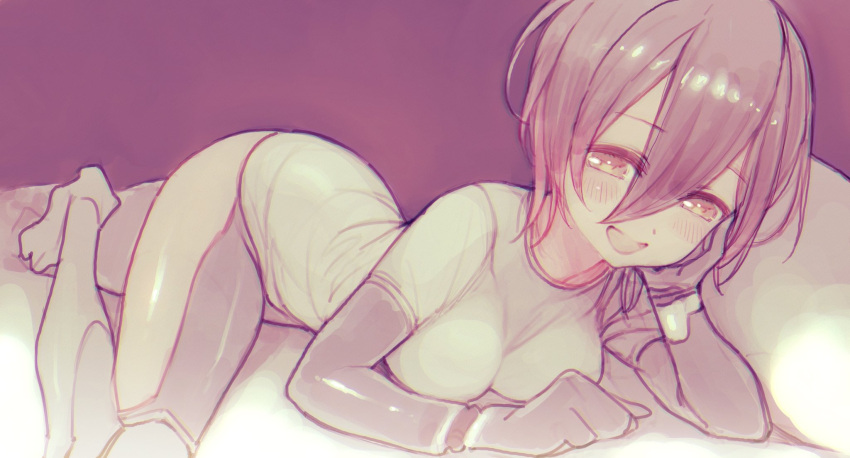 1girl, android, blush, breasts, brown_hair, hair_between_eyes, hand_on_own_cheek, hand_on_own_face
