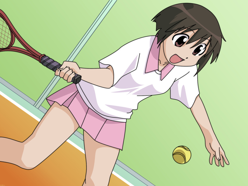 aida_kaori, azumanga_daioh, tagme, tennis, vector