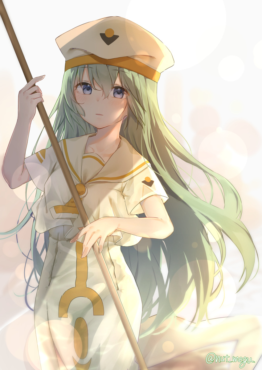 1girl, absurdres, alice_carroll, aria, bangs, beret, blouse, blue_eyes