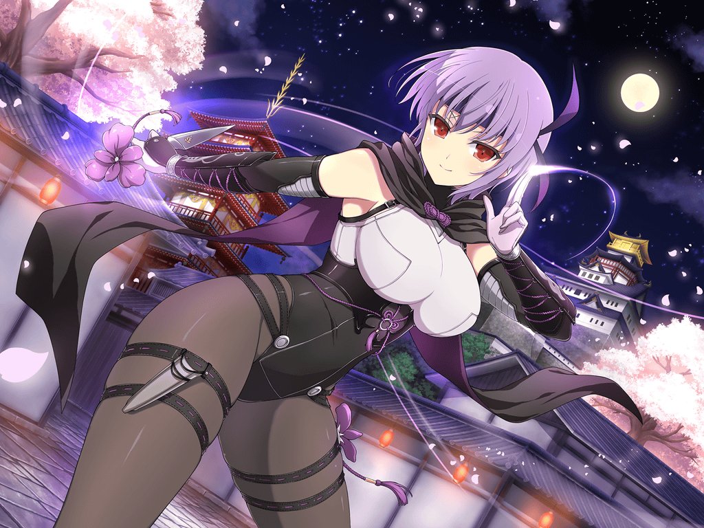 1girl, arm_guards, armor, ayane_(doa), black_legwear, blush, bodysuit, breasts