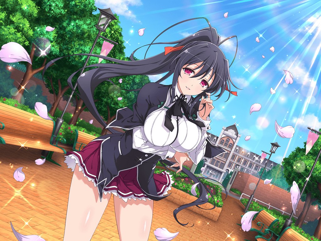 1girl, bangs, black_capelet, black_hair, black_neckwear, black_ribbon, blush, breasts
