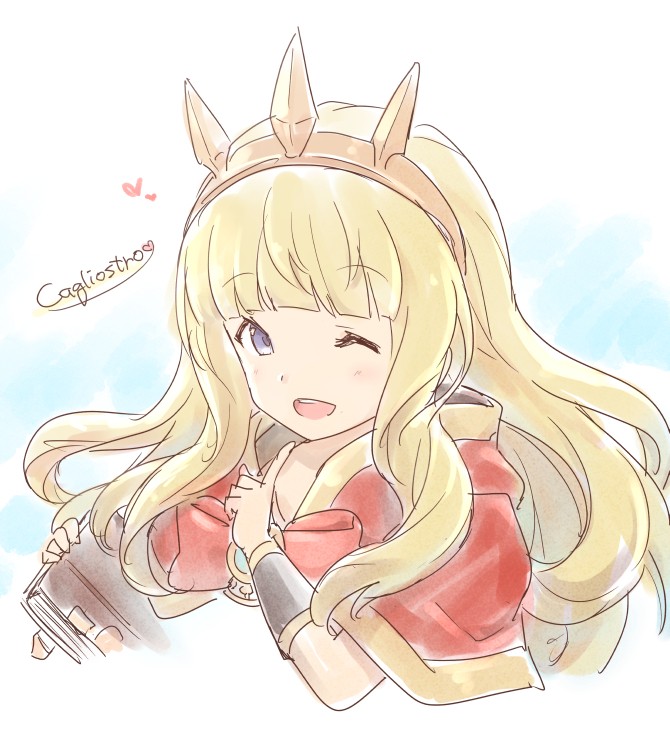 1girl, blonde_hair, book, cagliostro_(granblue_fantasy), cape, crown, granblue_fantasy, hairband