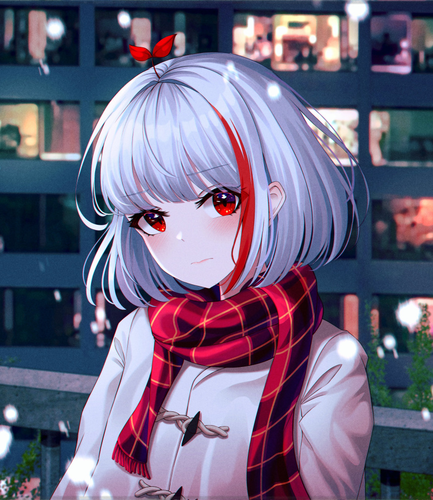1girl, absurdres, arknights, blush, closed_mouth, coat, eyebrows_visible_through_hair, highres