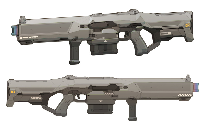 absurdres, energy_gun, from_side, gun, highres, multiple_views, no_humans, original