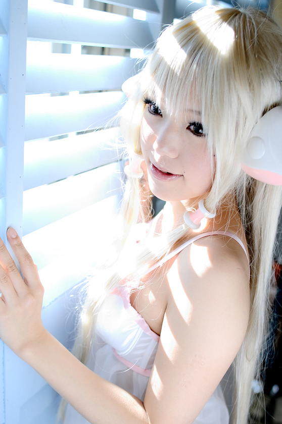 babydoll, bloomers, bra, chii, chobits, cosplay, kipi-san, pantyhose