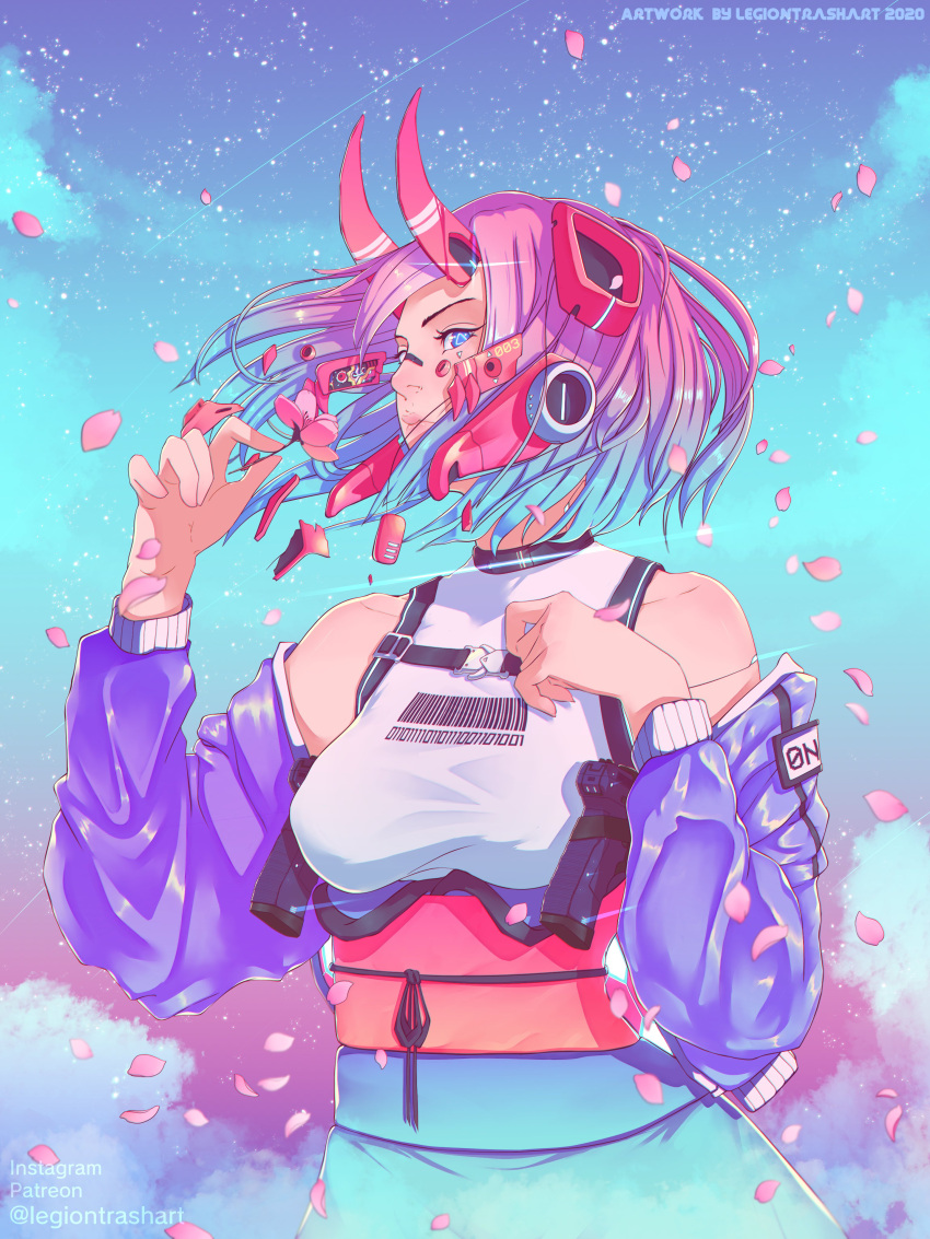 1girl, absurdres, bandaid, bandaid_on_nose, bangs, blue_eyes, blue_hair, breast_strap