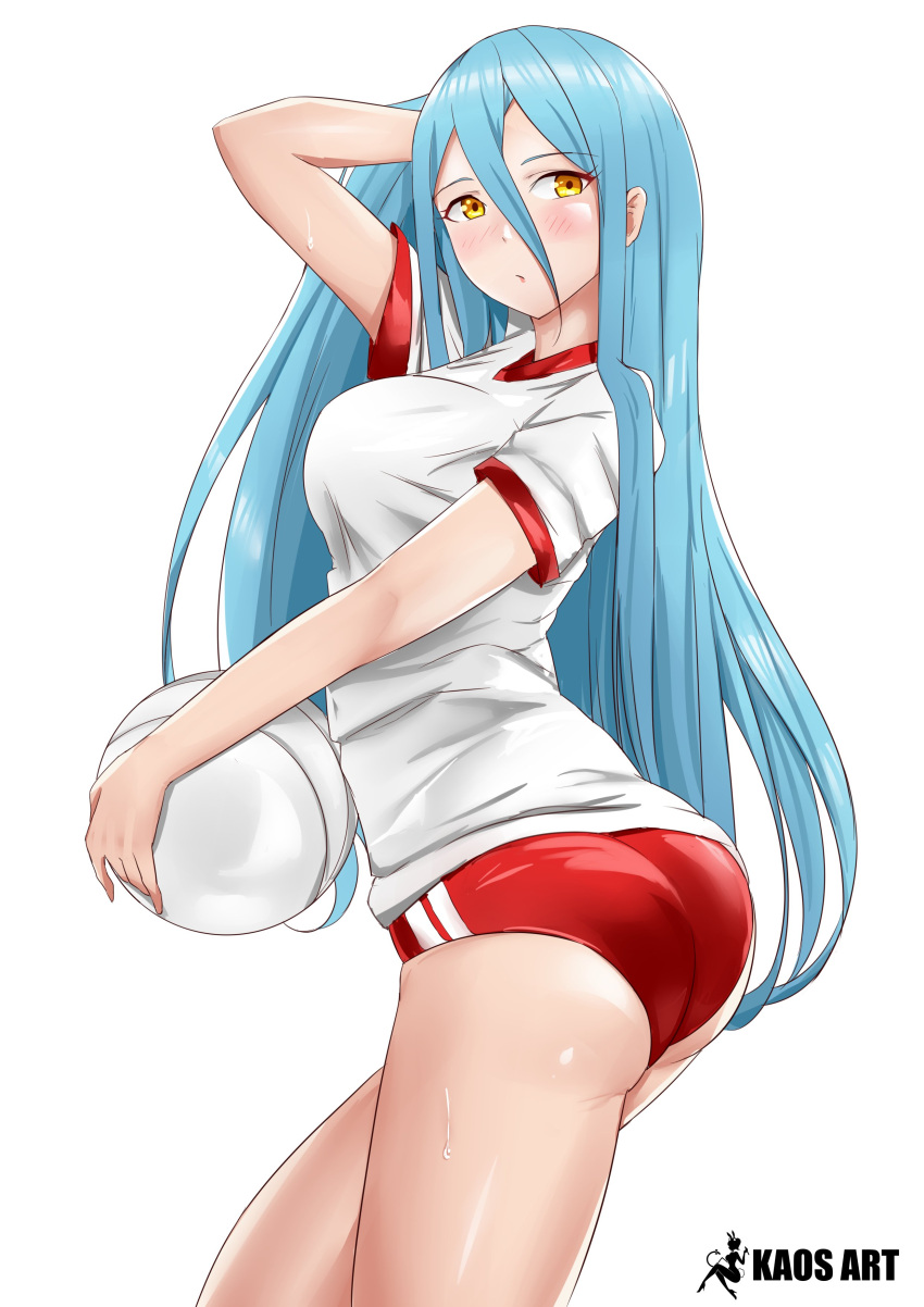 1girl, absurdres, arm_up, artist_name, ass, azura_(fire_emblem), ball, bangs
